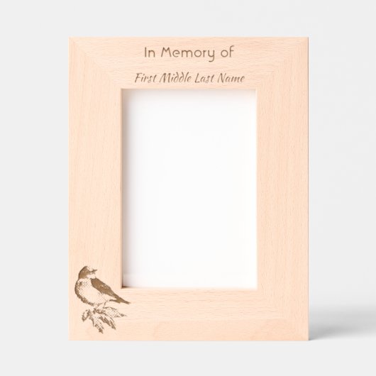 Memorial Keepsake Bluebird Garden Bird  Gegraveerde Lijstjes (Voorkant)