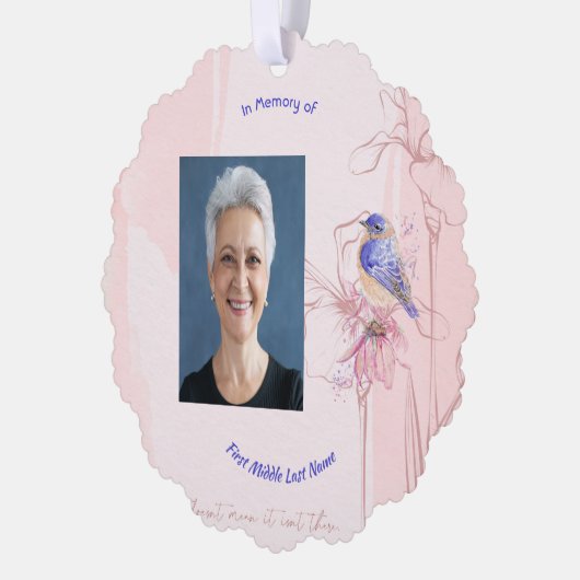 Memorial Keepsake  Bluebird Garden  Ornament Kaart (Links)