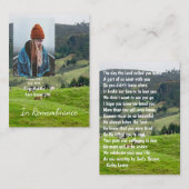 Memorial Keepsake Boerderij Ranch Cattle Koeien Visitekaartje (Voorkant / Achterkant)