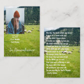 Memorial Keepsake Boerderij Visitekaartje (Voorkant / Achterkant)