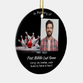  Memorial Keepsake Bowling Bowler Keramisch Ornament (Rechts)