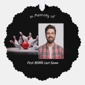  Memorial Keepsake Bowling Bowler Ornament Kaart (Voorkant)