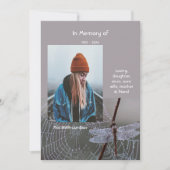 Memorial Keepsake  Card Dragonfly Dewdrops Kaart (Voorkant)