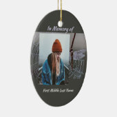 Memorial Keepsake Card Dragonfly Dewdrops Keramisch Ornament (Rechts)