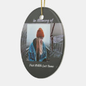 Memorial Keepsake Card Dragonfly Dewdrops Keramisch Ornament (Links)