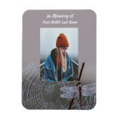 Memorial Keepsake  Card Dragonfly Dewdrops Magneet (Verticaal)