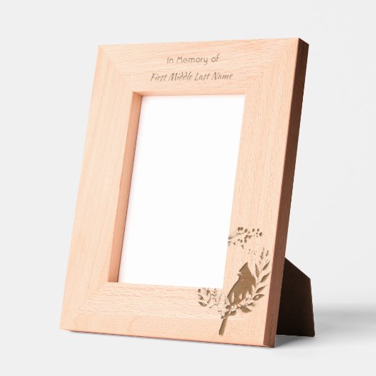 Memorial Keepsake Cardinal Bird Gegraveerde Lijstjes (Links)