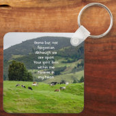 Memorial Keepsake Cattle Beef Dairy Farm Landscape Sleutelhanger (Achterkant)