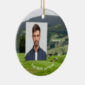 Memorial Keepsake Cattle Farm Landscape Keramisch Ornament (Rechts)