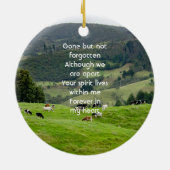 Memorial Keepsake Cattle Farm Landscape Keramisch Ornament (Achterkant)