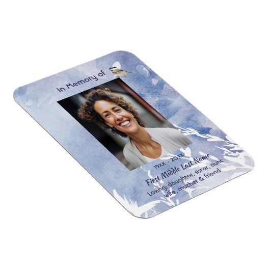 Memorial Keepsake Chickadee Bird Winter Magneet (Rechterzijde)