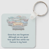  Memorial Keepsake Classic Vintage Car  Sleutelhanger (Achterkant)