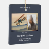 Memorial Keepsake  Clouds Biplane Sky Keramisch Ornament (Rechts)