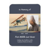 Memorial Keepsake  Clouds Biplane Sky Magneet (Verticaal)