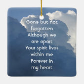 Memorial Keepsake Clouds Sky Heavenly Keramisch Ornament (Achterkant)
