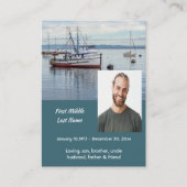 Memorial Keepsake Commercial Fisherman Contactkaartje (Voorkant)