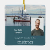 Memorial Keepsake Commercial Fisherman Keramisch Ornament (Voorkant)