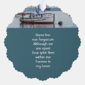 Memorial Keepsake Commercial Fisherman Ornament Kaart (Achterkant)