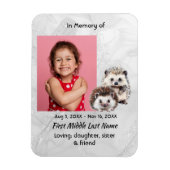 Memorial Keepsake Cute Hedgehog Children   Magneet (Verticaal)