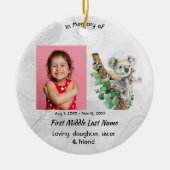 Memorial Keepsake Cute Koala Children Keramisch Ornament (Voorkant)