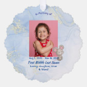 Memorial Keepsake Cute Little Mouse Children Ornament Kaart (Voorkant)