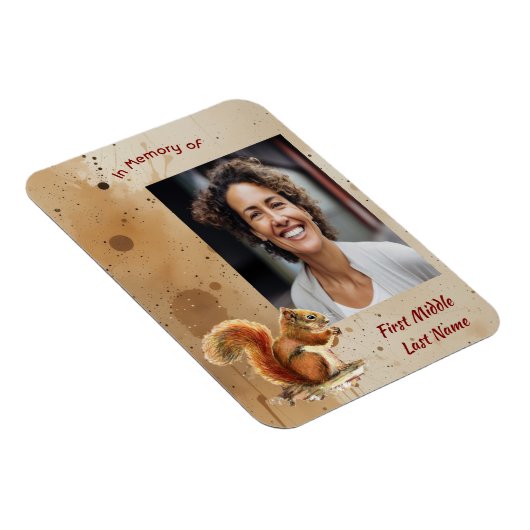 Memorial Keepsake Cute Red Squirrel Magneet (Rechterzijde)
