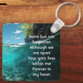 Memorial Keepsake  Deep Sea Diving Diver Sleutelhanger (Achterkant)