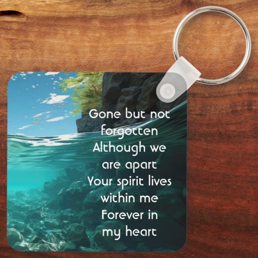 Memorial Keepsake  Deep Sea Diving Diver Sleutelhanger (Achterkant)