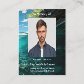 Memorial Keepsake Deep Sea Diving Diver Visitekaartje (Voorkant)