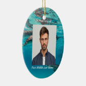 Memorial  Keepsake Dolphins Underwater Ocean Keramisch Ornament (Rechts)