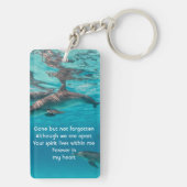Memorial Keepsake Dolphins Underwater Ocean Sleutelhanger (achterkant)