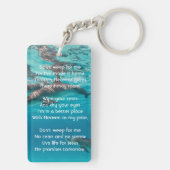 Memorial  Keepsake Dolphins Underwater Ocean Sleutelhanger (achterkant)