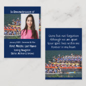 Memorial Keepsake Dragon Boat Rowing Visitekaartje (Voorkant / Achterkant)