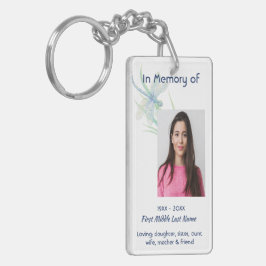Memorial Keepsake Dragonfly Waterverf Sleutelhanger