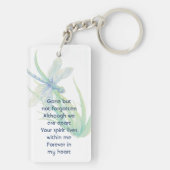 Memorial Keepsake Dragonfly Waterverf Sleutelhanger (achterkant)