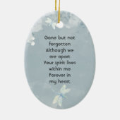 Memorial Keepsake Dragonfly Witte Bloem Keramisch Ornament (Achterkant)