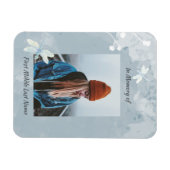 Memorial Keepsake Dragonfly Witte Bloem Magneet (Horizontaal)