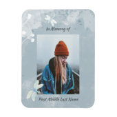 Memorial Keepsake Dragonfly Witte Bloem Magneet (Verticaal)