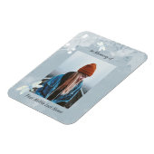 Memorial Keepsake Dragonfly Witte Bloem Magneet (Linkerzijde)