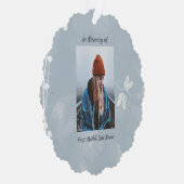 Memorial Keepsake Dragonfly Witte Bloem Ornament Kaart (Rechts)