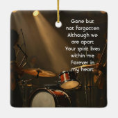 Memorial Keepsake Drummer Drums Band  Keramisch Ornament (Achterkant)