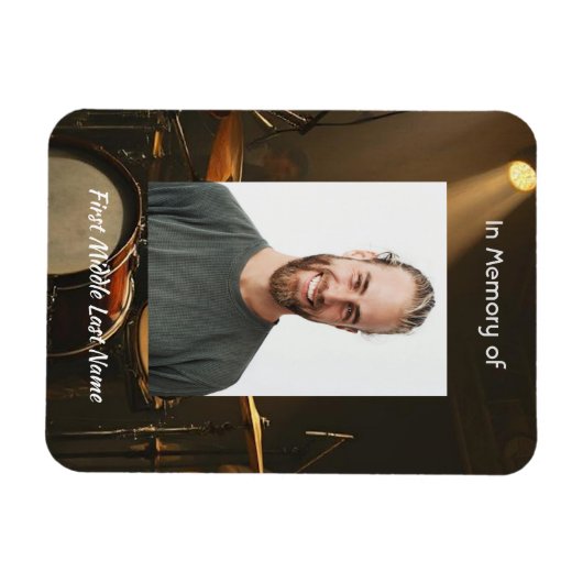Memorial Keepsake Drummer Drums Band  Magneet (Horizontaal)
