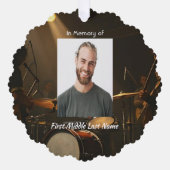 Memorial Keepsake Drummer Drums Band  Ornament Kaart (Voorkant)