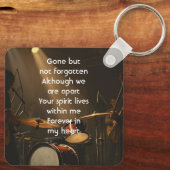 Memorial Keepsake Drummer Drums Band Sleutelhanger (Achterkant)