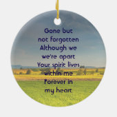 Memorial Keepsake Farm Crop Prairie Keramisch Ornament (Achterkant)