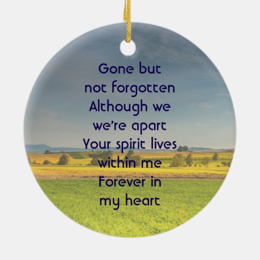 Memorial Keepsake Farm Crop Prairie Keramisch Ornament (Achterkant)