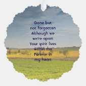 Memorial Keepsake Farm Crop Prairie Ornament Kaart (Achterkant)