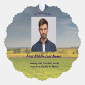 Memorial Keepsake Farm Crop Prairie Ornament Kaart (Voorkant)