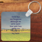 Memorial Keepsake Farm Crop Prairie Sleutelhanger (Achterkant)