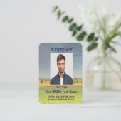 Memorial Keepsake Farm Crop Prairie Visitekaartje (Staand voorkant)